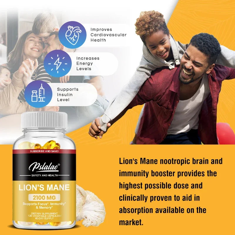 Natural Premium Lion’s Mane Mushroom Capsules