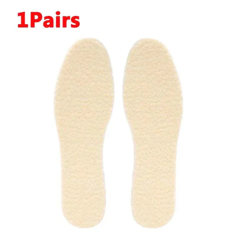 Natural lamb fleece insoles soft warm moisture-wicking cushioning trim-to-fit design for all shoes