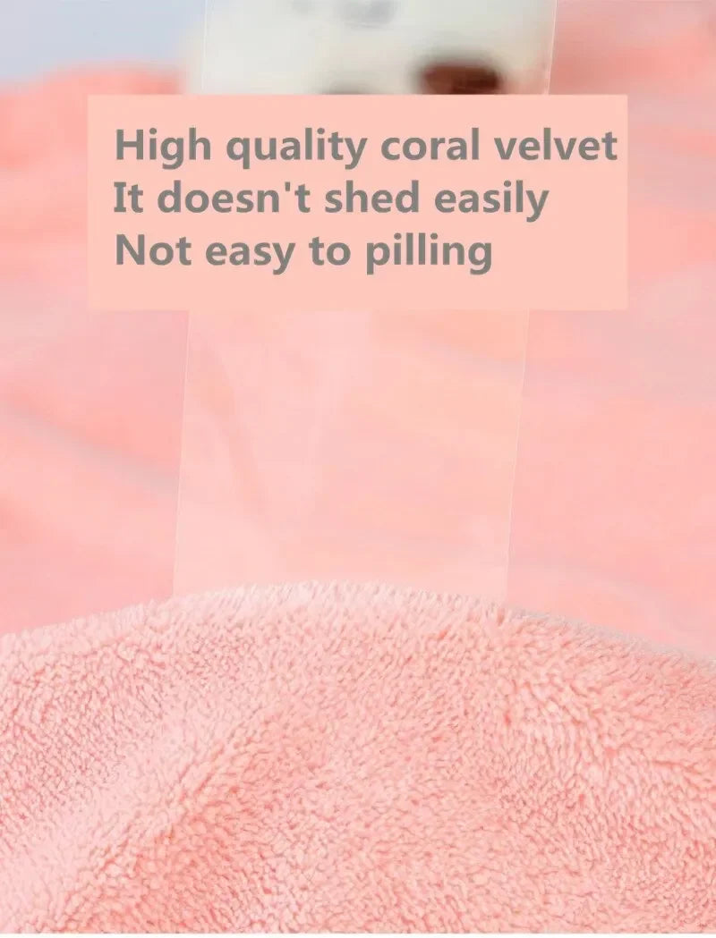 Double Thick Dry Hair Towel Cap