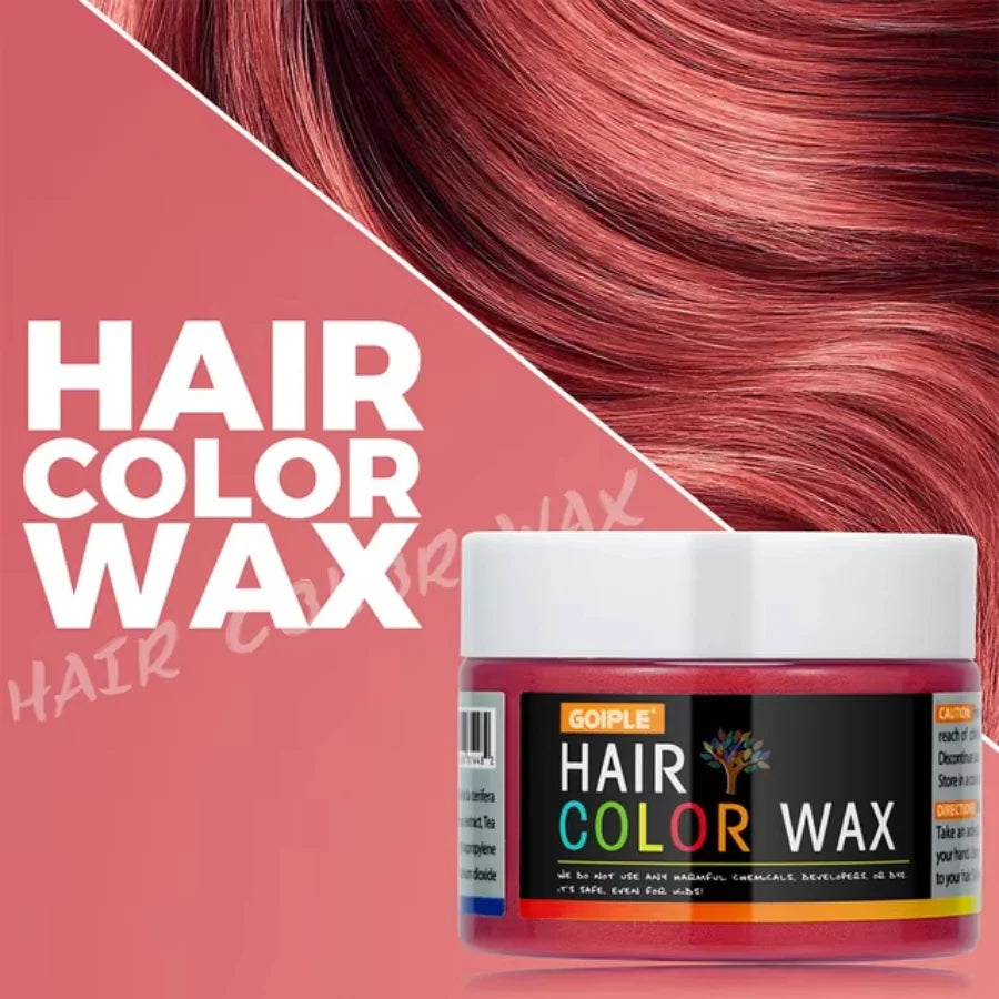 GOIPLE Hair Colour Wax temporary, washable, vibrant hair color cream for hair, beards, and eyebrows, safe with no damage, easy DIY application