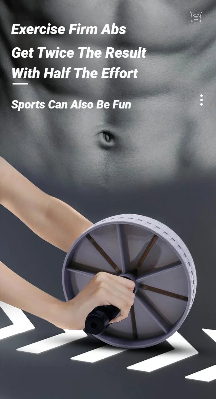 Abdominal Wheel Strong Load Bearing Non-Slip Roller Strengthen Muscle Exercise Equipment Fitness Training Home Use Silent