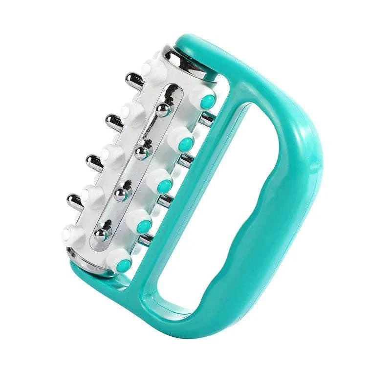 MyoRelease Lymphatic Drainage Massager handheld fascia release and scar tissue massage tool in green with ergonomic grip