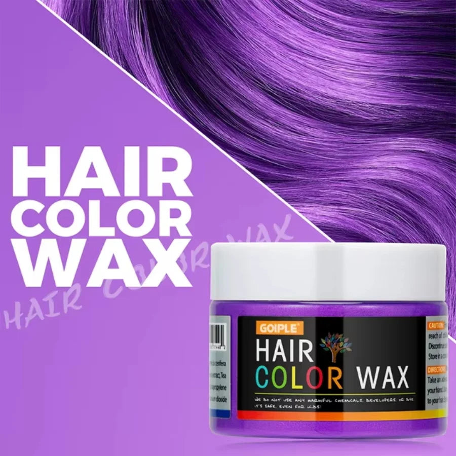 GOIPLE Hair Colour Wax temporary vibrant purple hair color cream in jar