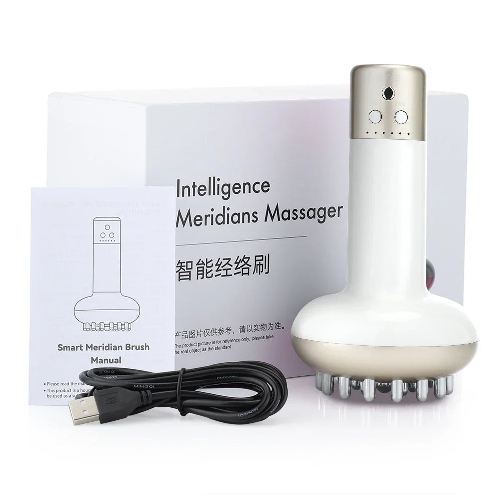 Rechargeable Guasha Massager with heating and vibration for body shaping and lymphatic detox