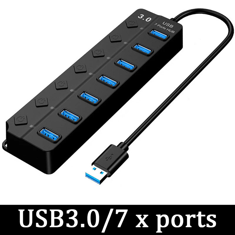 USB 3.0 Power Adapter Multi-Port Hub