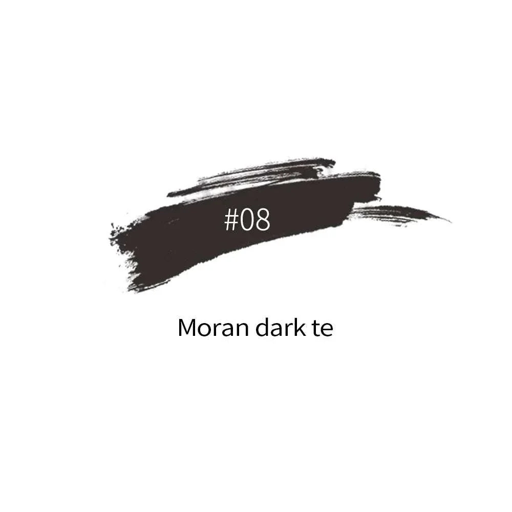 Borala 26 Colors permanent makeup tattoo pigment swatch #08 Moran dark brown shade for eyebrows and eyeliner.