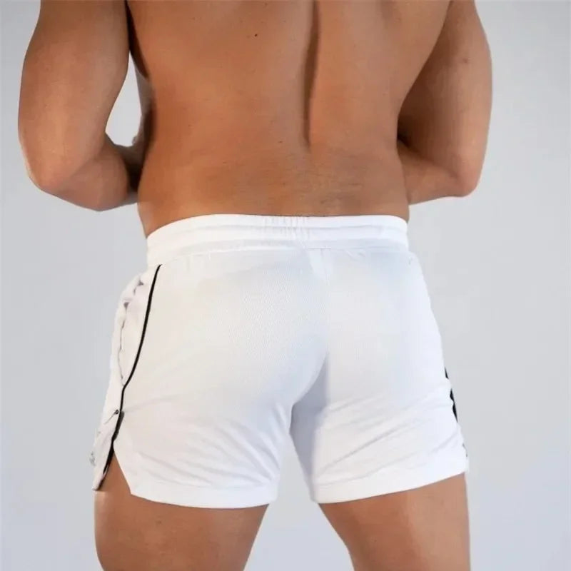 2026 New Men's Gym Training Shorts, Sports and Leisure Fitness Mesh Beach Shorts, Quick Drying Breathable Men's Shorts
