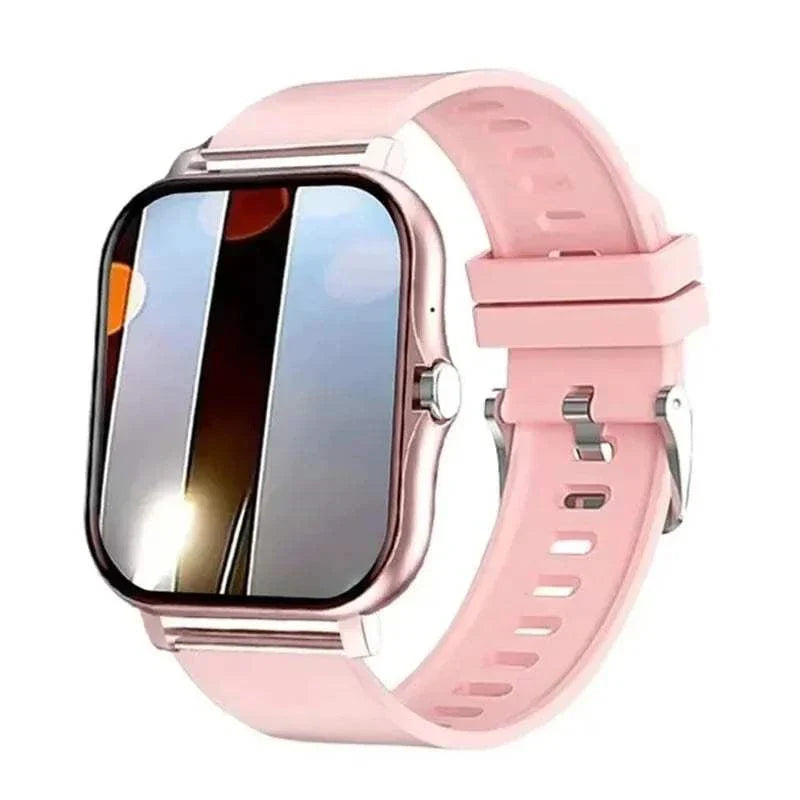 KESHUYOU 2025 Smart Watch with pink strap, sleek design, and vibrant touchscreen display for health and fitness tracking