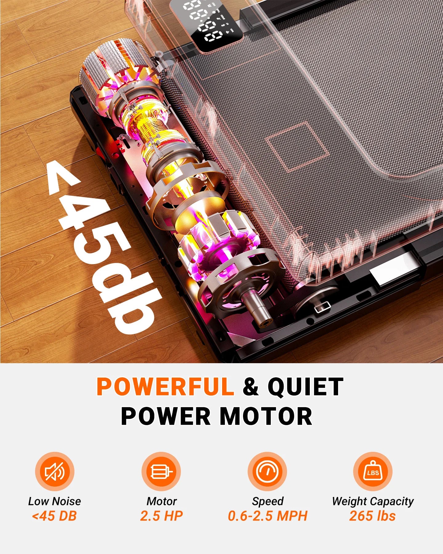 2 in 1 Walking Pad Under Desk Treadmill – Portable Home & Office Fitness