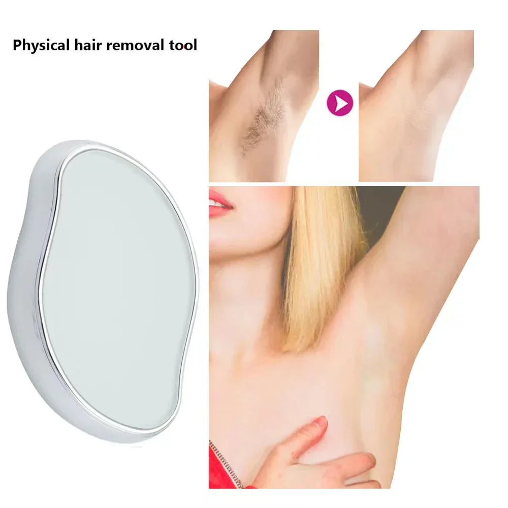 Crystal Hair Eraser for gentle, reusable body hair removal and exfoliation