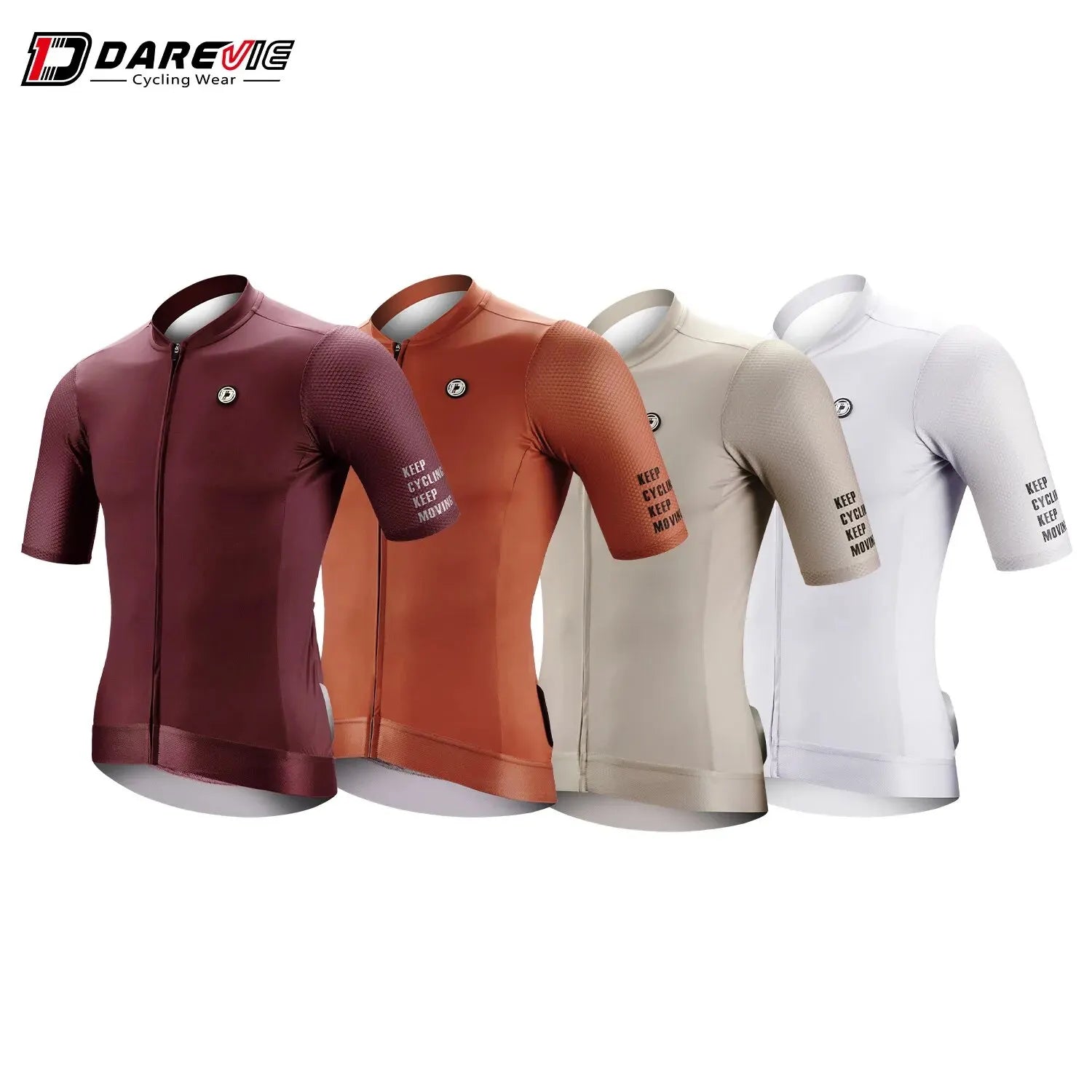 DAREVIE Cycling Jersey breathable slim fit bike shirt with SPF 50 sun protection in multiple colors