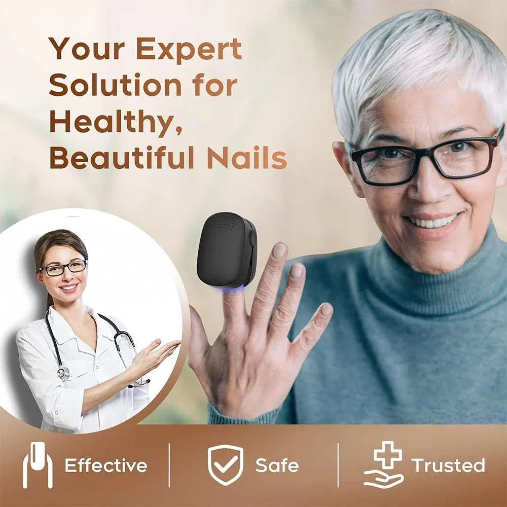 Nail care device for fungal treatment and nail repair promoting healthy nails at home