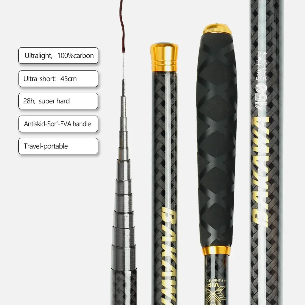 BAKAWA Ultralight Carbon Fishing Rods