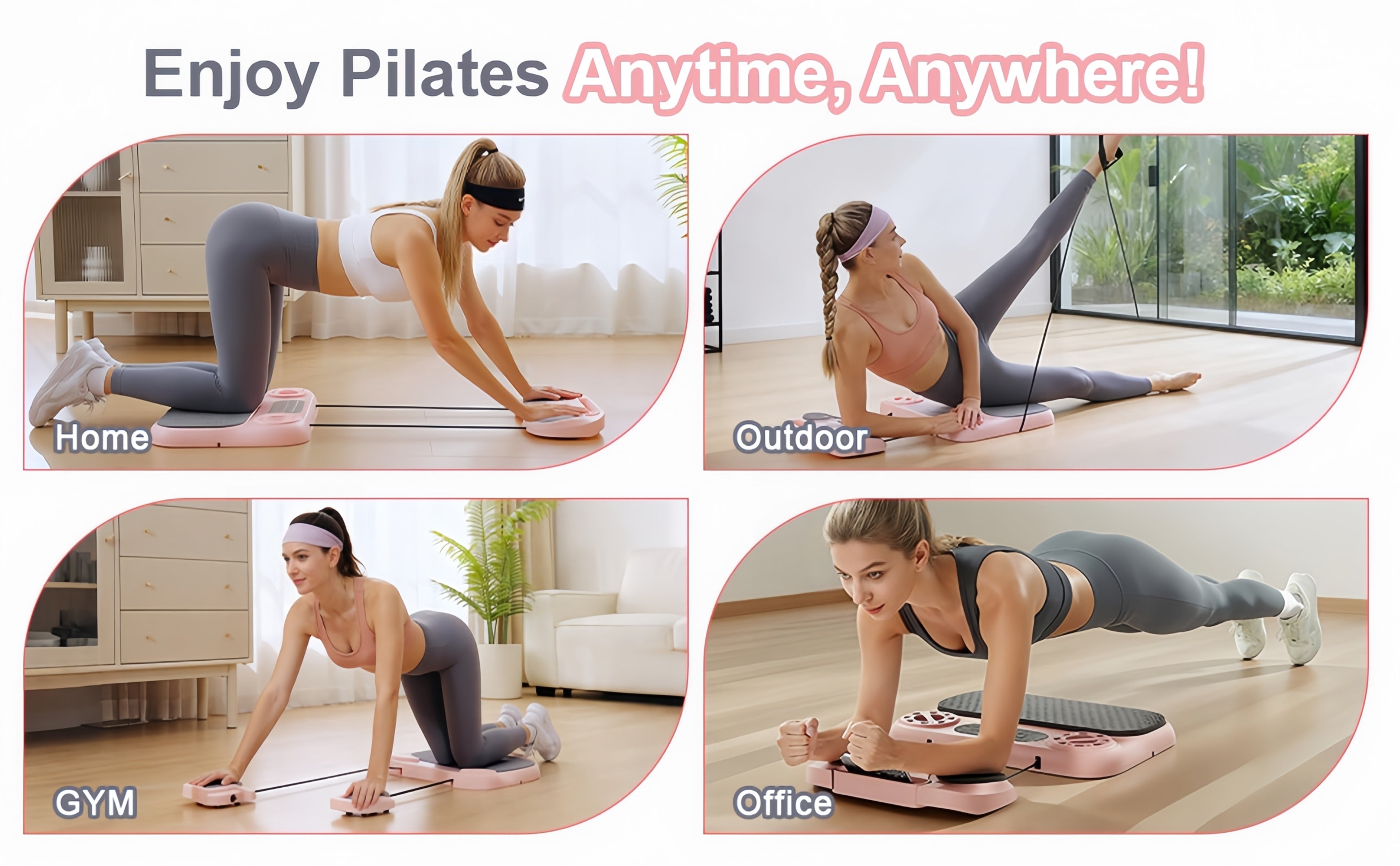 New Upgraded 8-in-1 Pilates Bed Set – Portable Foldable Home Fitness